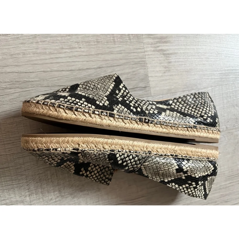 Sam Edelman Circus snake print espadrille flats size 8